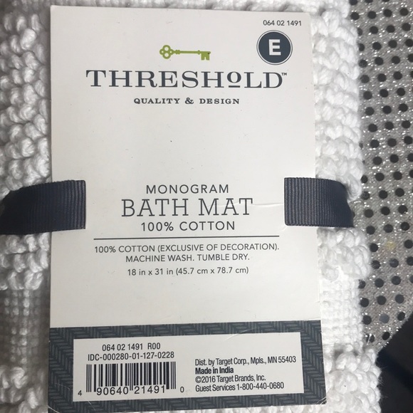 Threshold Monogram Bath Mat - Picture 2 of 3